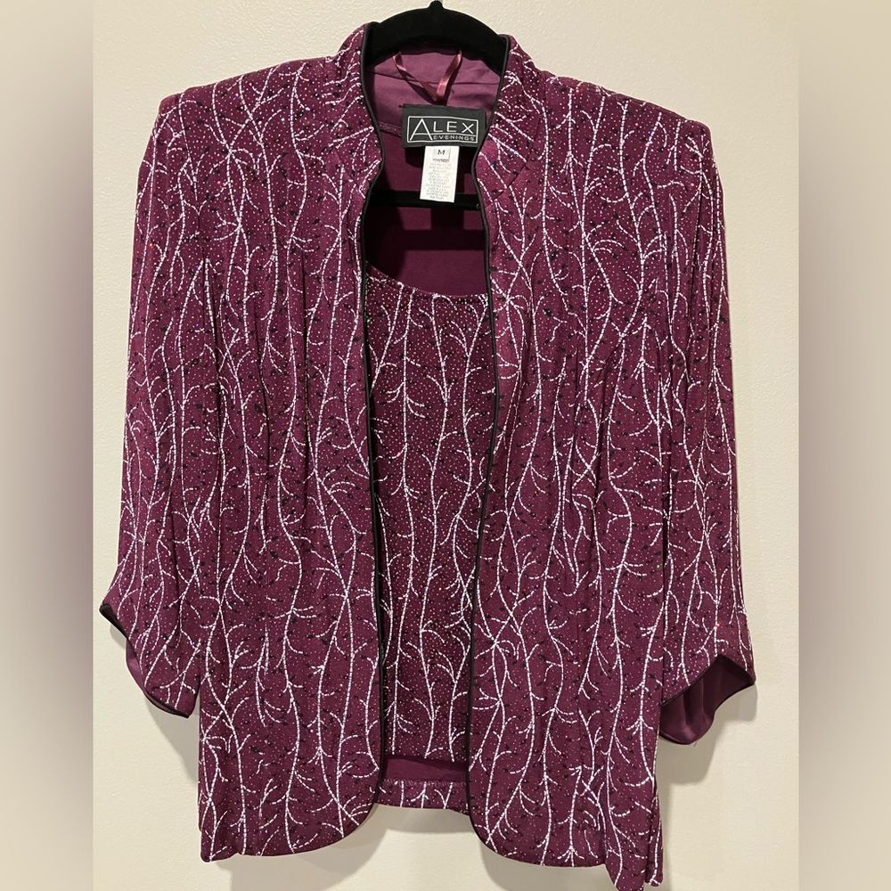 Alex Evening Beaded Jacket with Matching Tank